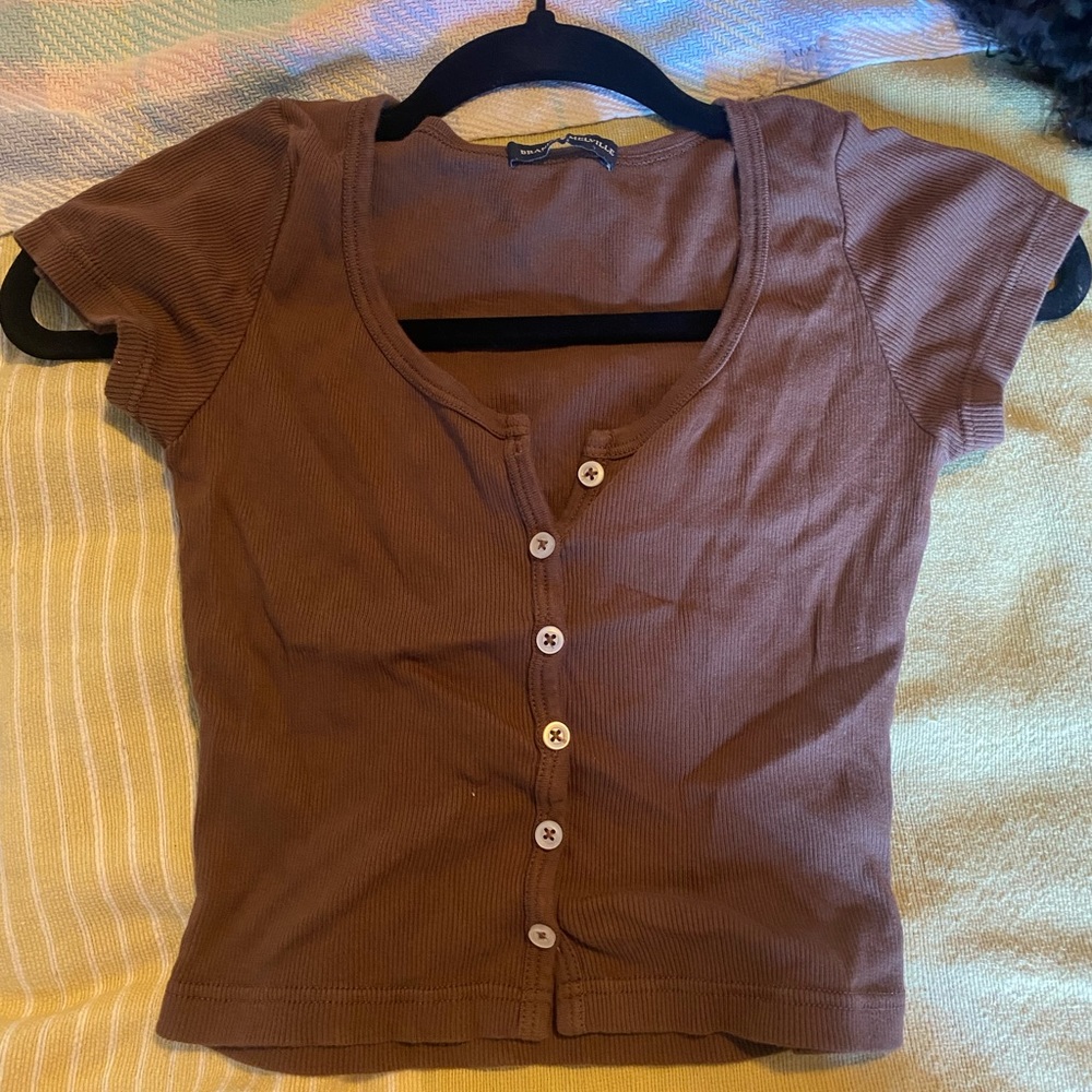 Brandy Melville zelly crop top brown